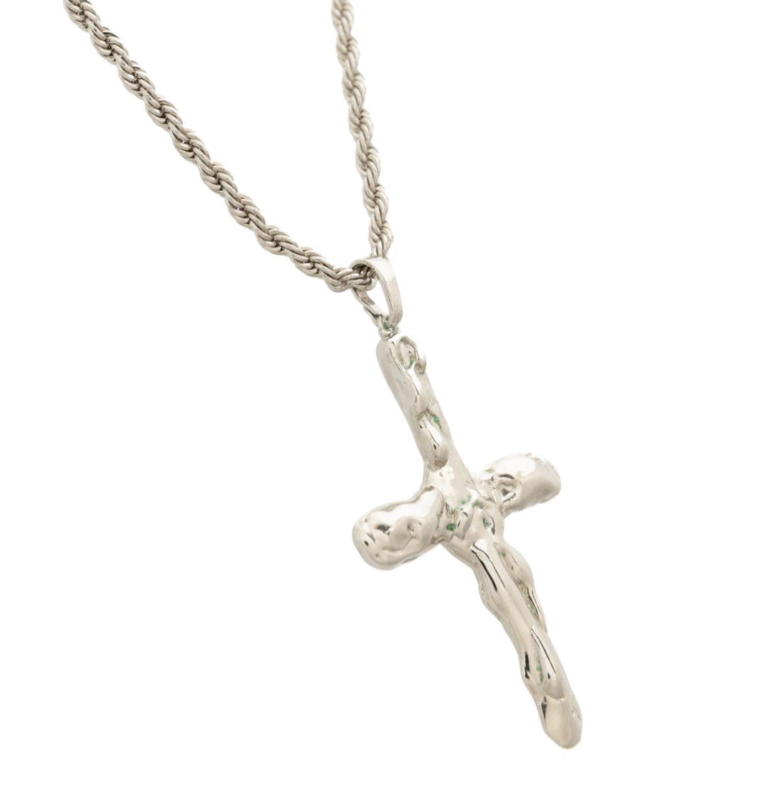 Colar Crucifixo Prateado