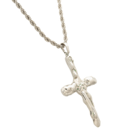 Colar Crucifixo Prateado