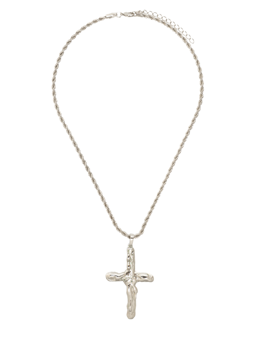 Colar Crucifixo Prateado