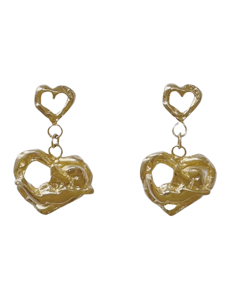 Brinco Coração Dourado